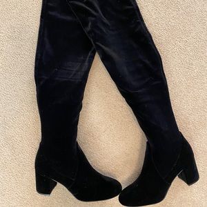 INC black thigh high boots